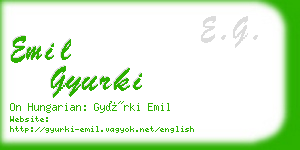 emil gyurki business card
