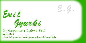 emil gyurki business card